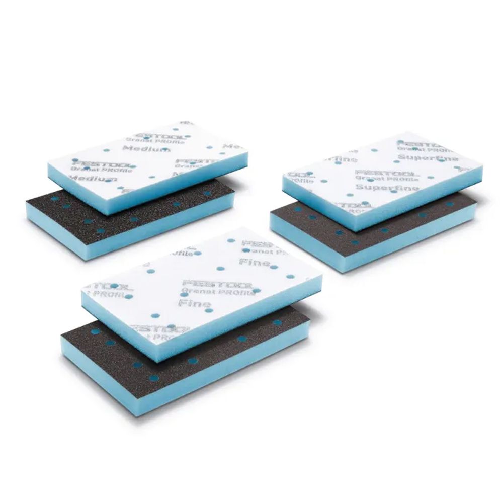 Festool 578803 10-Pack 80mm x 133mm Set 3M/3F/4S Granat Profile Abrasive Sheet – image 2