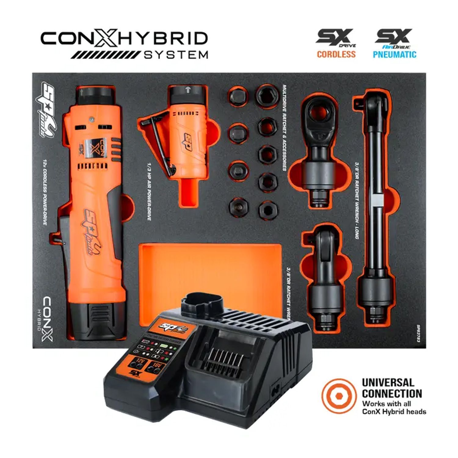 SP Tools SP83783 12V 3.0Ah Li-ion CONX Hybrid Fastener Master System Kit – image 2