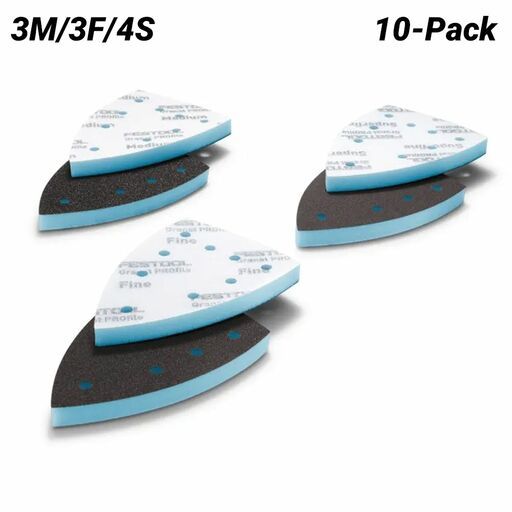 Festool Delta GR PRO/10-Set (578807) 10-Pack 100mm 3M/3F/4S Granat Profile Abrasive Sheet Set