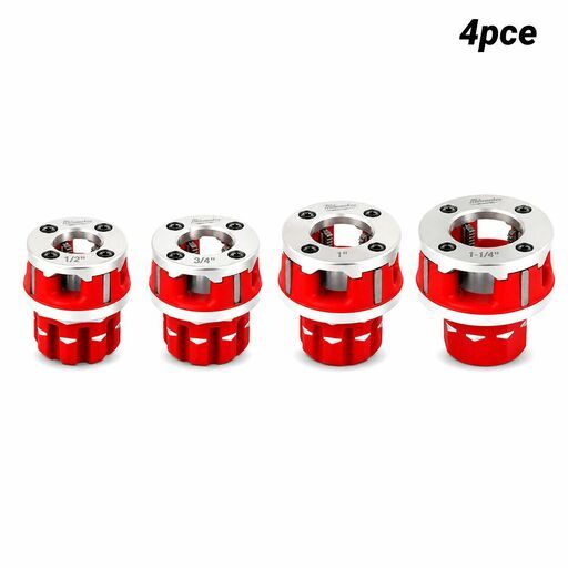 Milwaukee 48362073 4pce Portable Pipe Threader 11R Die Head Kit