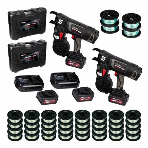 RAPIDTOOL WGW-40A 18V 5.0Ah Cordless 12-44mm WRAPTOR Rebar Tying Machine 2pce Combo Kit + 40 x 24-Pack 1.3mm Galvanised WRAPTOR Tie Wire Pack – image 2
