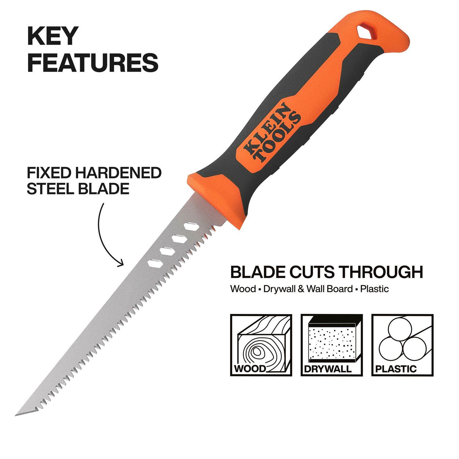 Klein A-31711 165mm (6.5”) Fixed Blade Rasping Jab Saw – image 4