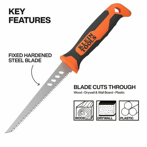 Klein A-31711 165mm (6.5”) Fixed Blade Rasping Jab Saw – image 4