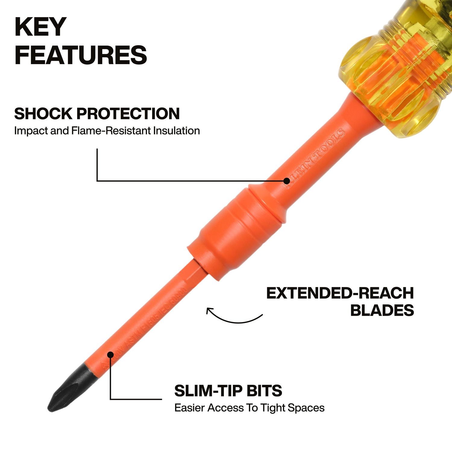 Klein A-32306INS 6-In-1 Insulated Auto-Lock Screwdriver – image 5