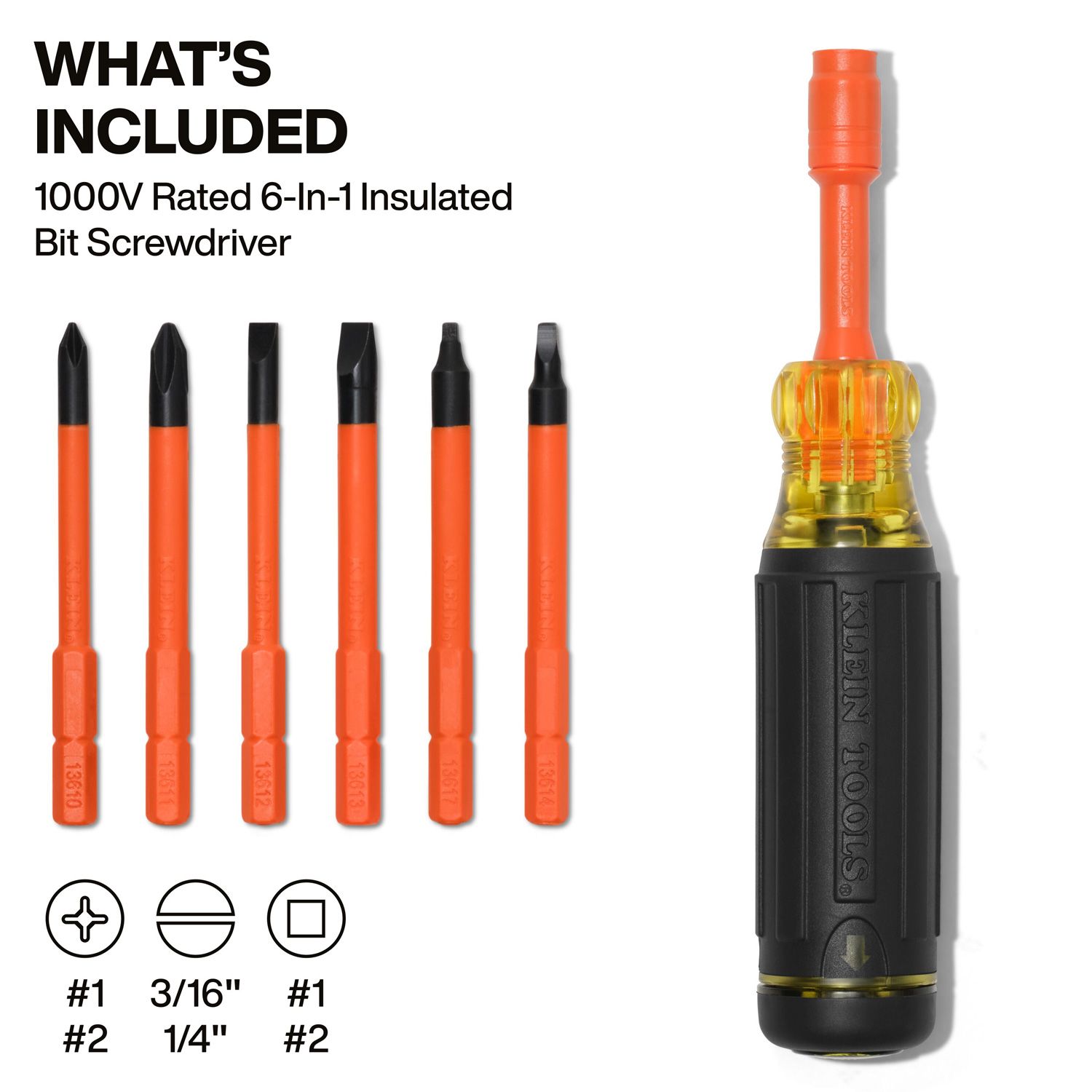 Klein A-32306INS 6-In-1 Insulated Auto-Lock Screwdriver – image 3
