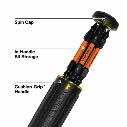 Klein A-32315HD 15-In-1 Ratcheting Impact-Rated Multi-Bit Torsion Zone Screwdriver Set – image 6
