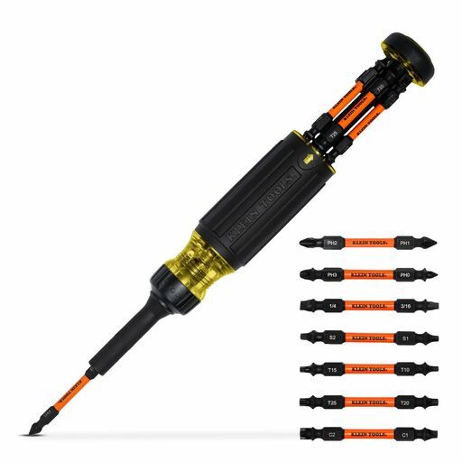 Klein A-32315HD 15-In-1 Ratcheting Impact-Rated Multi-Bit Torsion Zone Screwdriver Set