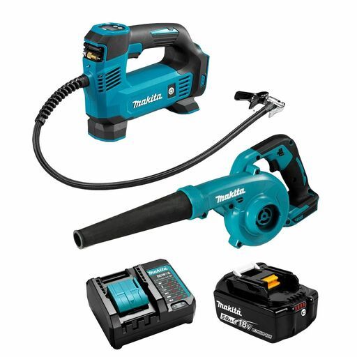 Makita DLX2428T01 18V 5.0Ah Li-ion LXT Cordless Brushless Inflator + Blower 2pce Combo Kit – image 2