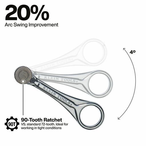 Klein A-65200MAG Slim-Profile Magnetic Mini Ratchet – image 3