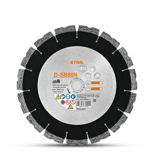 STIHL D-SB80N (08350977000) 230mm (9") Hard Stone Concrete (SB) Noise Reduction Diamond Cutting Wheel – image 2