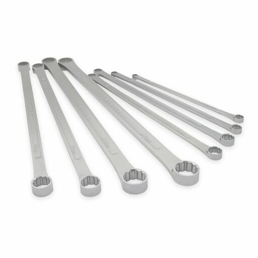 T&E Tools HPD8 8pce 8mm to 24mm Hi-Perfromance Long Ring Wrench Set