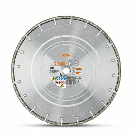 STIHL D-G80 (08350707000) 350mm (14") Ductile Iron Diamond Cutting Wheel – image 2