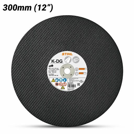 STIHL K-DG (08350307000) 300mm (12") Asphalt/Ductile Cast Iron Abrasive Cutting Wheel