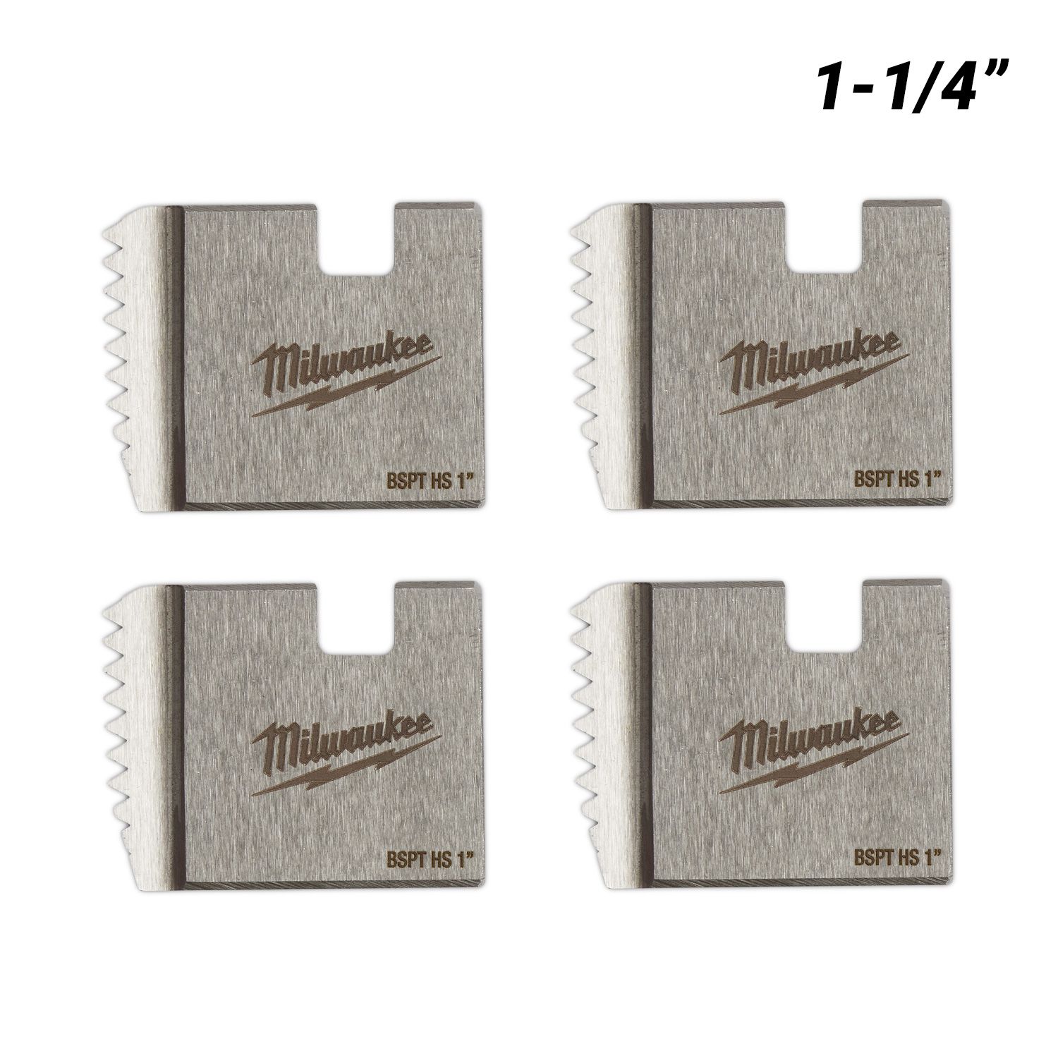 Milwaukee 4932480236 1-1/4" HS BSPT Threading Dies – image 1