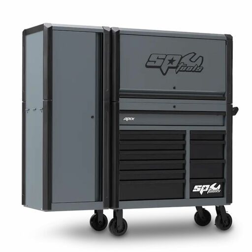 SP Tools SP40655GY 69" Apex Series Power Workstation Combo with Side Cabinet and Built-in Powerboard – image 4
