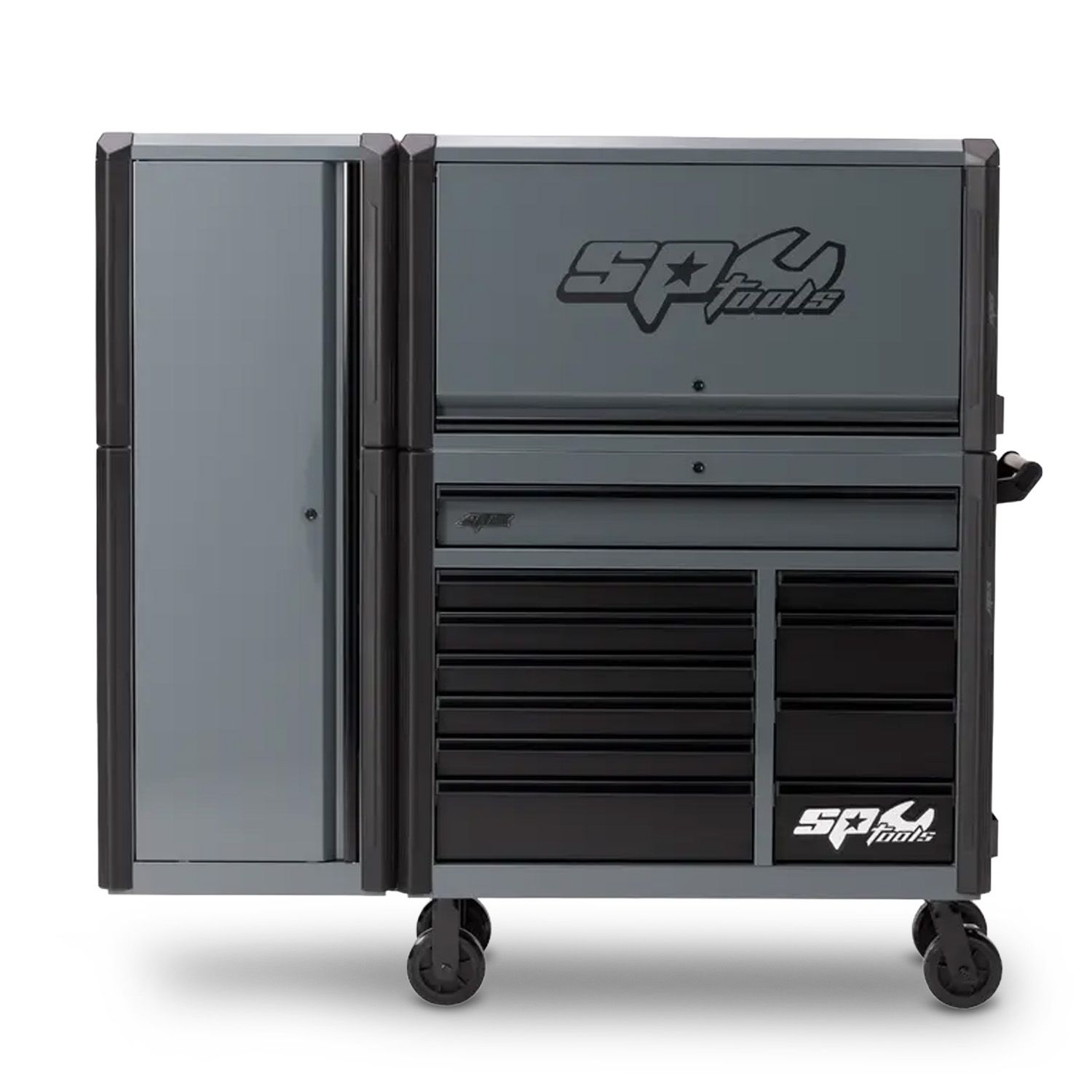 SP Tools SP40655GY 69" Apex Series Power Workstation Combo with Side Cabinet and Built-in Powerboard – image 3
