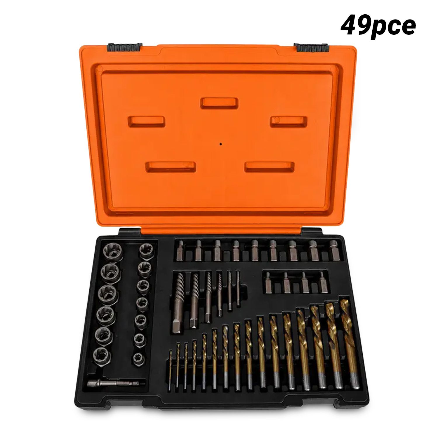 SP Tools SP31322 49pce Multi Fastener Extractor & Drill Bit Kit – image 1