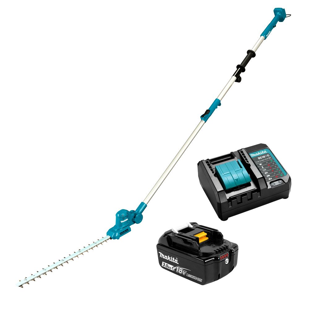 Makita DUN461WF01 18V LXT 3.0Ah Li-ion Cordless 460mm Pole Hedge Trimmer Combo Kit – image 1