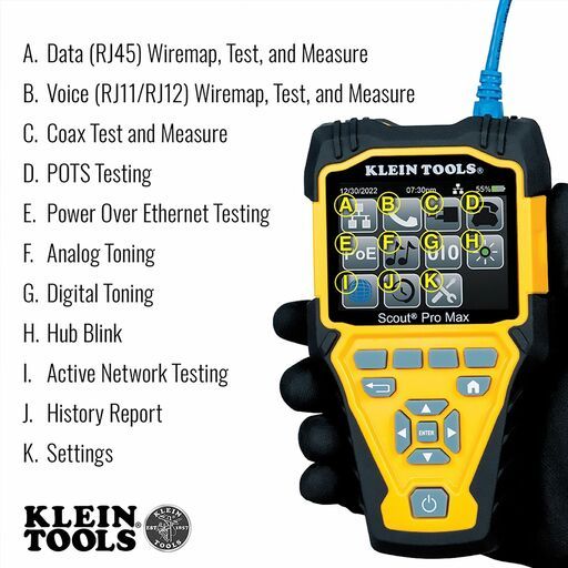 Klein A-VDV501-770 Scout® Pro Max Network Cable Tester With Remote Set – image 4