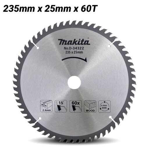 Makita D-34322 235mm x 25mm x 60T Standard TCT Saw Blade