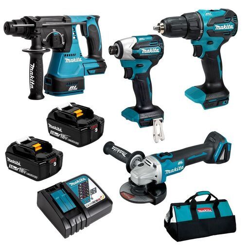 Makita DLX4205TX1 18V 5.0Ah Li-ion Cordless Brushless 4pce Combo Kit – image 2