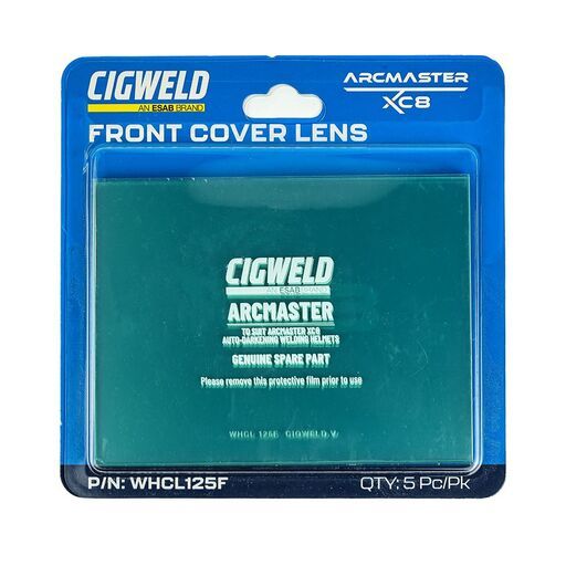 Cigweld WHCL125F 5-Pack Front Cover Lens to Suit Arcmaster XC8 – image 2