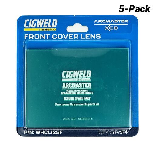 Cigweld WHCL125F 5-Pack Front Cover Lens to Suit Arcmaster XC8