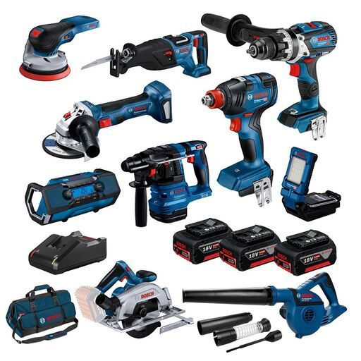 Bosch 0.615.A50.08Y 18V 5.0Ah Li-ion Cordless Brushless 10pce Combo Kit