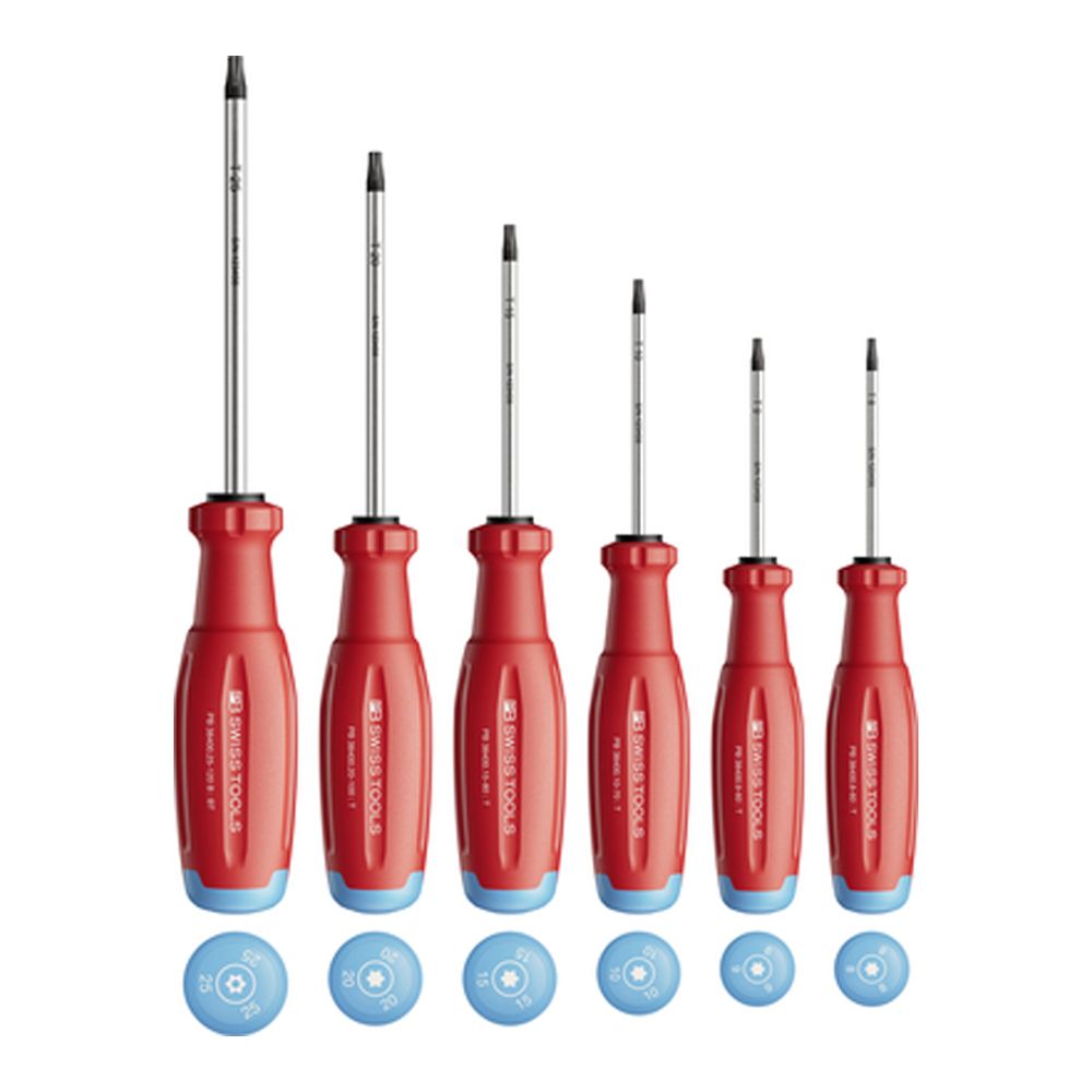 PB SWISS TOOLS PB 38440.CBB 6pce SwissGrip Evo Torx Screwdriver Bit Set in Box – image 2