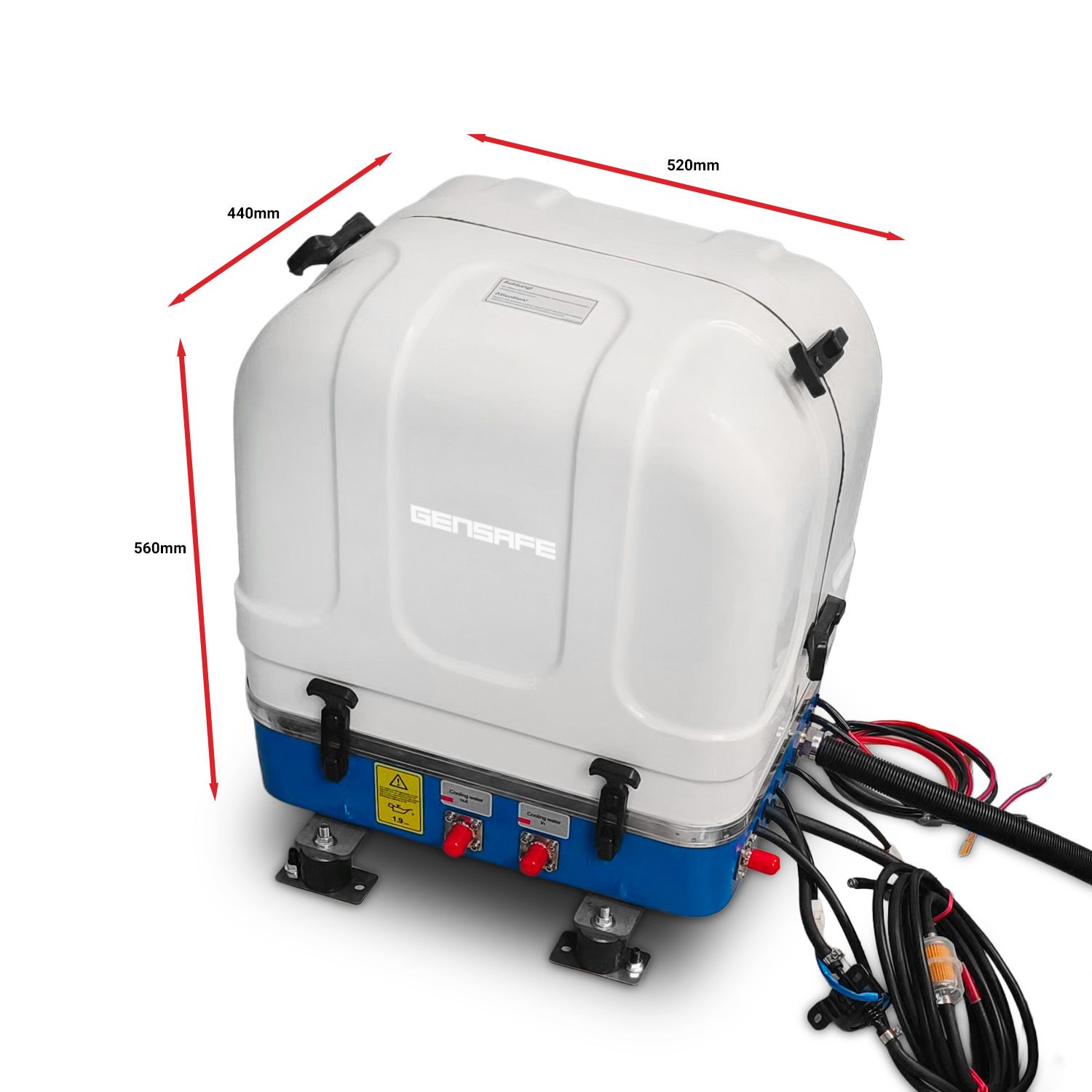 Gensafe GMSW6.2KW Salt Water-Cooled Marine Diesel Generator with Kubota D282 Engine, Sound-Reduction Enclosure & Remote Start – image 3