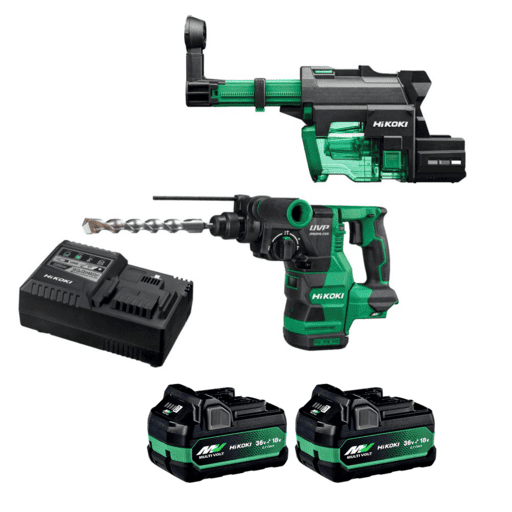 HiKOKI DH3628DAPMZ (AU40100111) 36V 5.0Ah / 2.5Ah MultiVolt Cordless Brushless Rotary Hammer & Dust Combo Kit – image 4