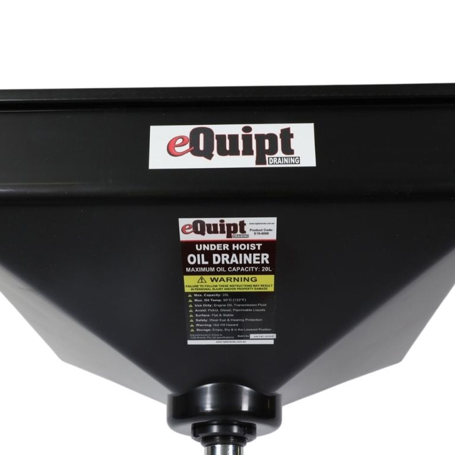 eQuipt E19-0080 20L Under Hoist Oil Drainer – image 6