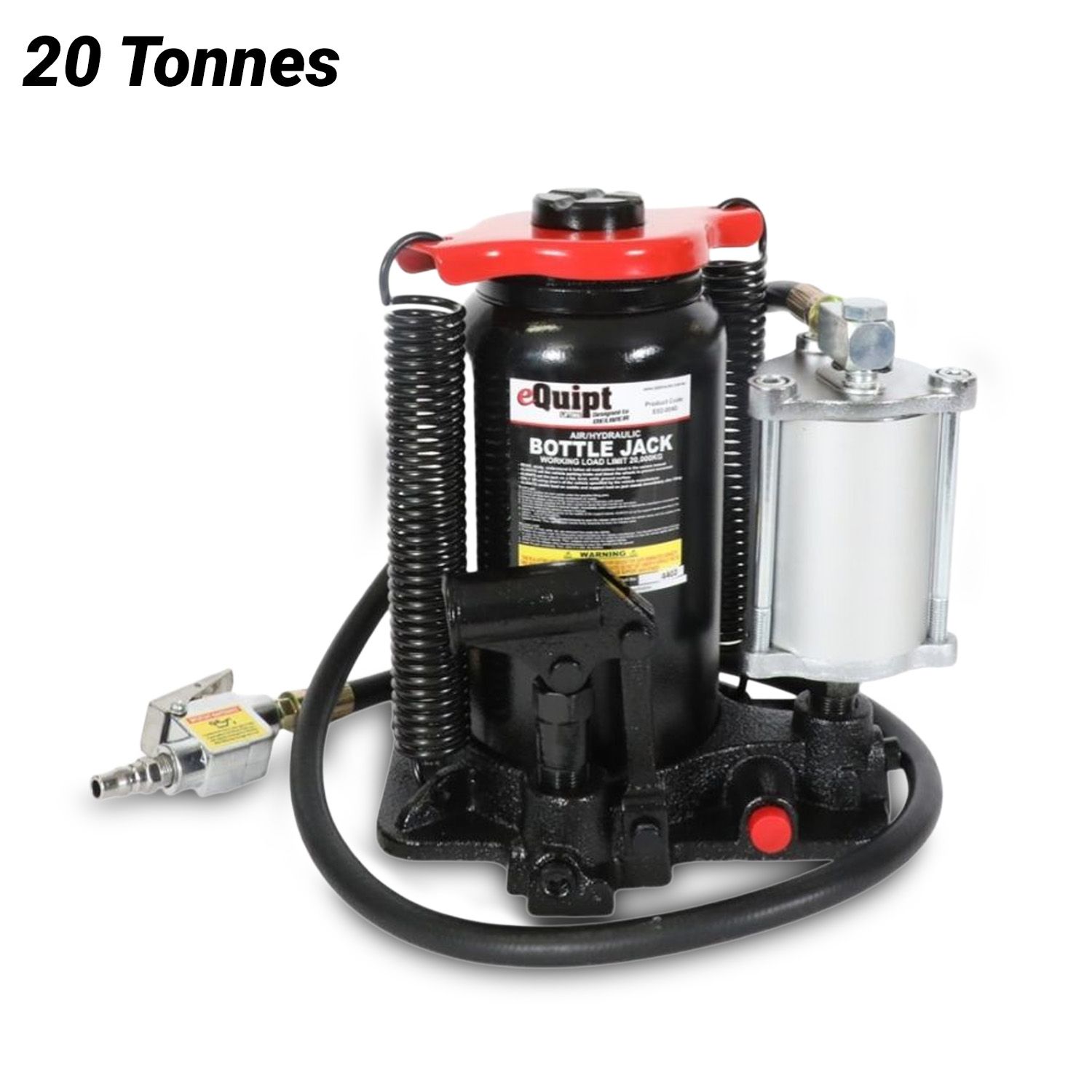 eQuipt E02-0040 20 Tonne Air/Manual Hydraulic Bottle Jack – image 1