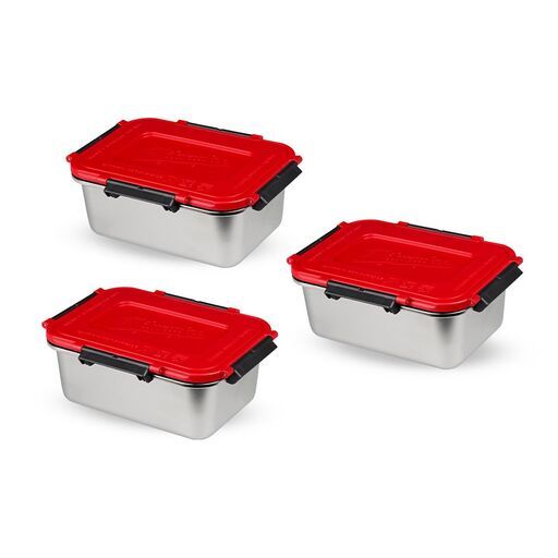 Milwaukee 49160203 3pce Lunch Box Container Set to Suit M18 PACKOUT Heating Lunch Box