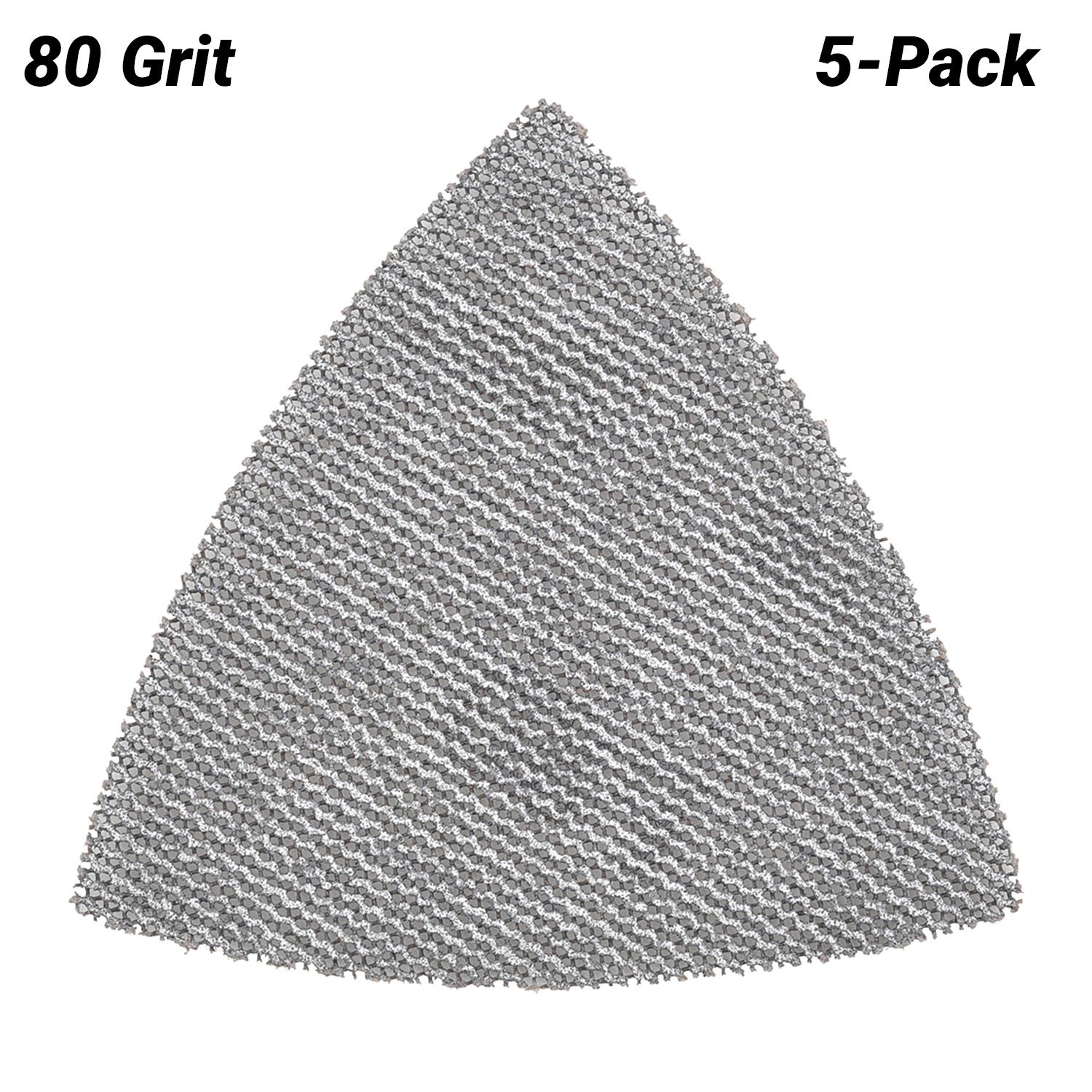 Makita D-82719 5-Pack 93mm x 93mm Coarse 80 Grit Mesh Sanding Delta – image 1