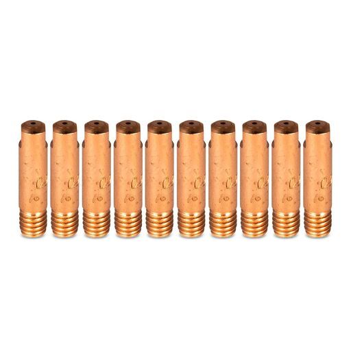 UNIMIG PCT0008-06 10-Pack 0.6mm Binzel Style M6x6mm Contact Tip