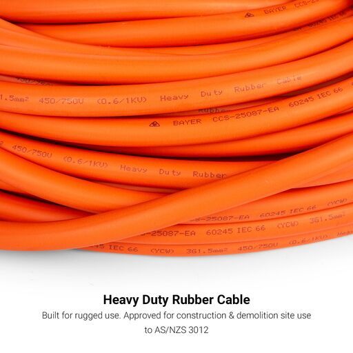 [Temporarily Out Of Stock] Bayer B15M15 15m x 2.5mm² 15AMP Extra Heavy Duty Rubber Extension Lead – image 3