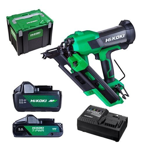 HiKOKI NR1890DCB(HMZ) 18V 5.0Ah / 36V 2.5.Ah Li-ion Cordless Brushless Speed Series High Volume Framing Nailer Combo Kit – image 2