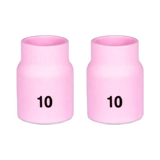 UNIMIG P54N12SW 2-Pack Size 10 17/18/26 Series TIG Short Gas Lens Ceramic Cups