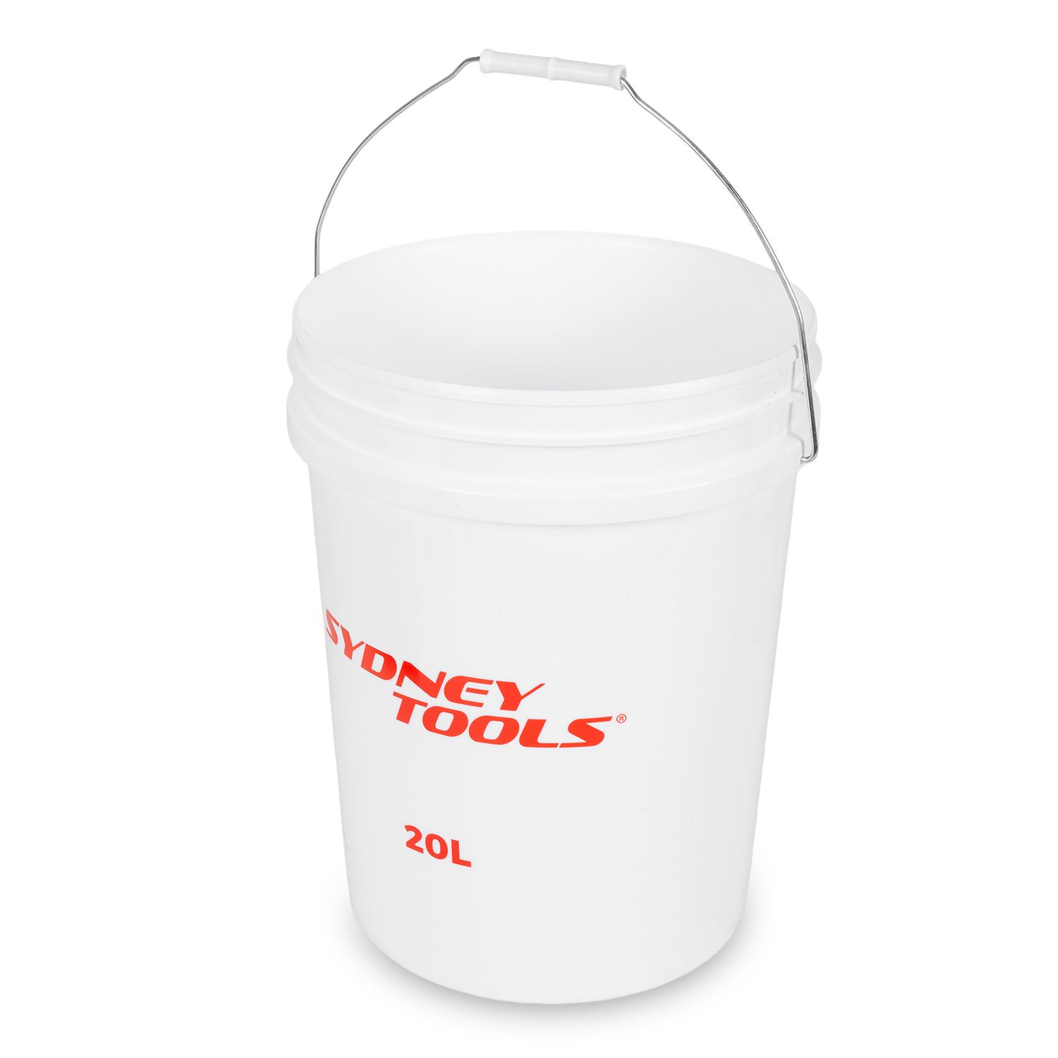 Sydney Tools STBWHI20L+SLID20WHI 20L White Plastic Pail Bucket With Lid – image 4