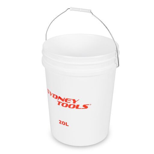 Sydney Tools STBWHI20L+SLID20WHI 20L White Plastic Pail Bucket With Lid – image 4
