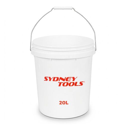 Sydney Tools STBWHI20L 20L White Plastic Pail Bucket (Without Lid)