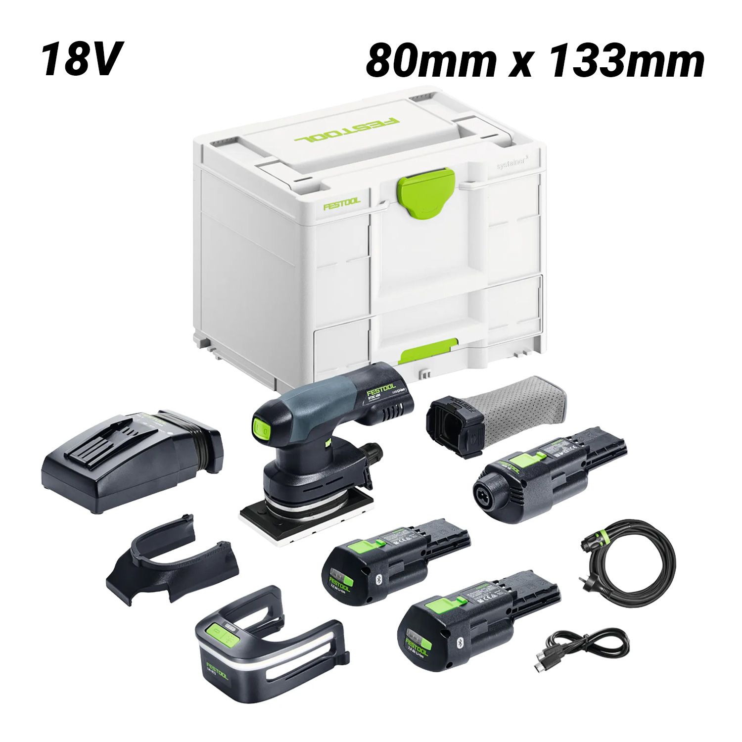 [Pre-Order] Festool RTSC 400 (578936) 18V 3.0Ah Li-ion Cordless 80mm x 133mm Orbital 1/4" Sheet Bluetooth Sander Set in Systainer – image 1