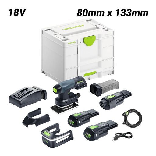 [Pre-Order] Festool RTSC 400 (578936) 18V 3.0Ah Li-ion Cordless 80mm x 133mm Orbital 1/4" Sheet Bluetooth Sander Set in Systainer