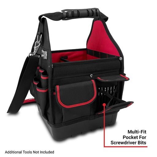 [Temporarily Out Of Stock] Xtorque XTB250385 10" Open Tote Hard Plastic Base Tool Bag – image 6