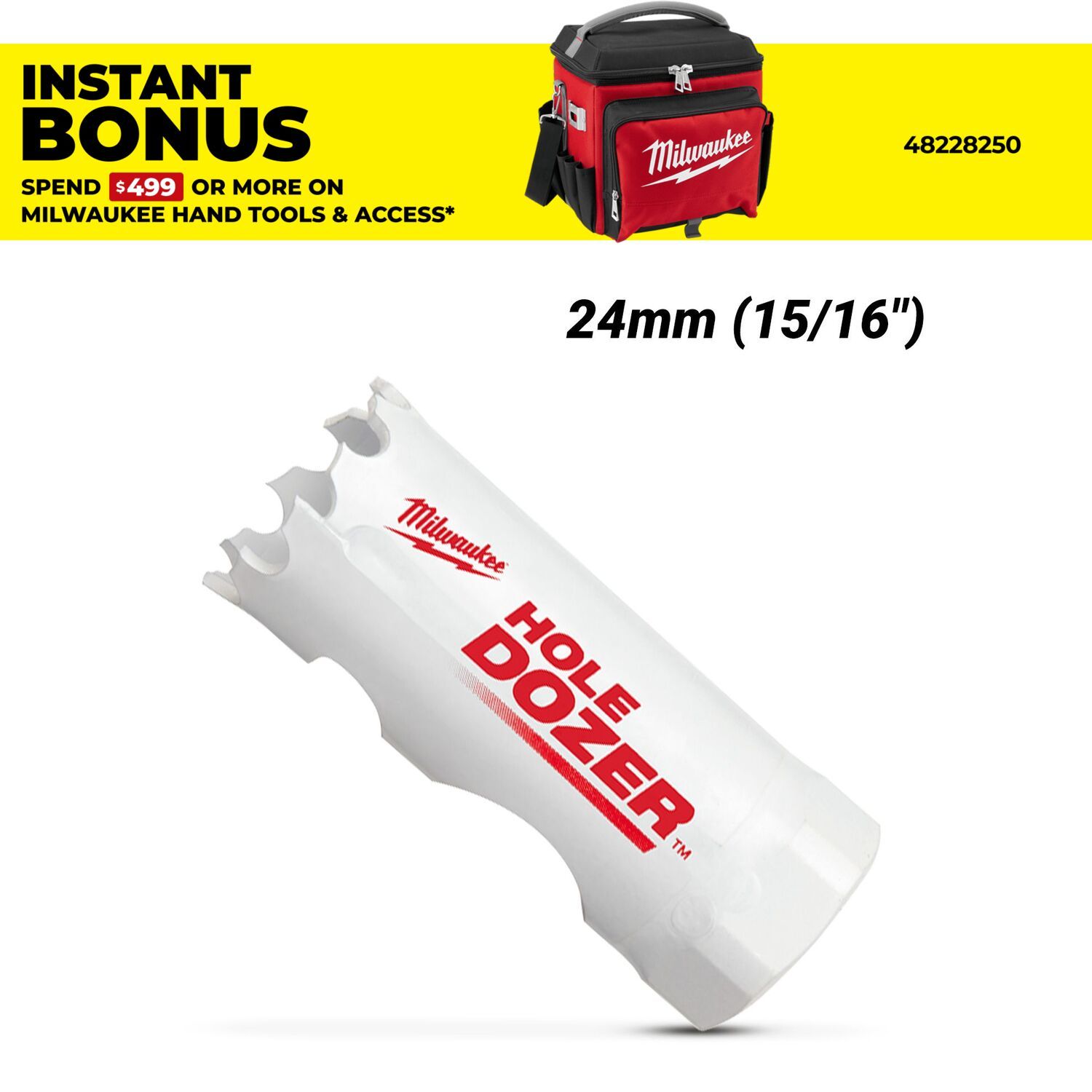 Milwaukee 49560037 24mm (15/16") HOLE DOZER Bi-Metal Hole Saw – image 1