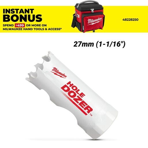 Milwaukee 49560047 27mm (1-1/16") HOLE DOZER Bi-Metal Hole Saw