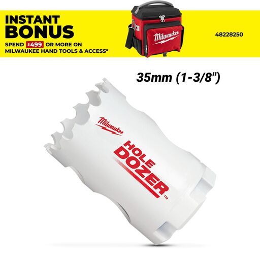 Milwaukee 49560072 35mm (1-3/8") HOLE DOZER Bi-Metal Hole Saw