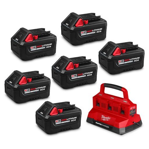 Milwaukee M18SPP506H 18V Li-ion REDLITHIUM High Output XC5 6 Bay PACKOUT Starter Pack