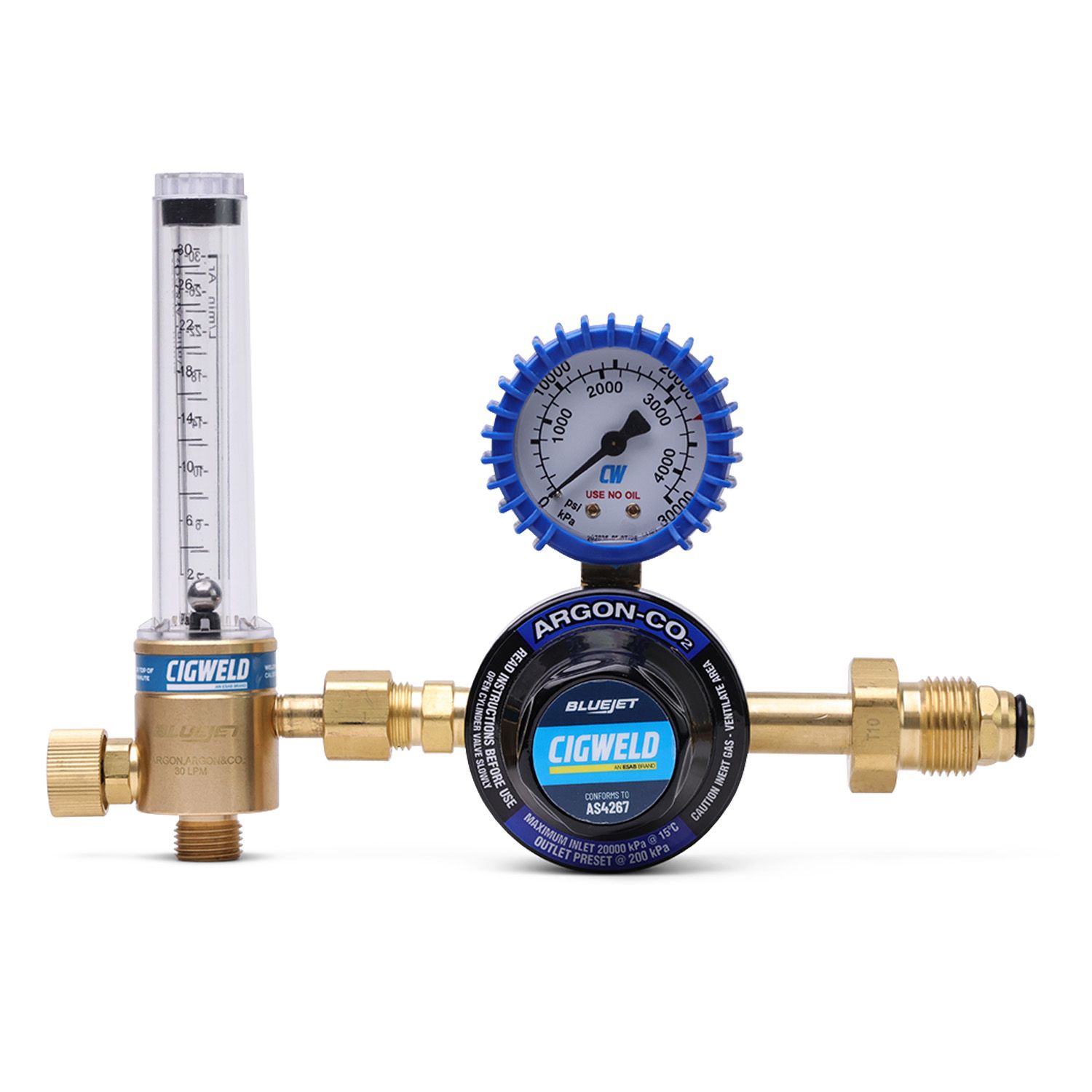 Cigweld 201074 BlueJet 30 L/min Argon, Argon/CO2 Flowmeter & Regulator Kit – image 1